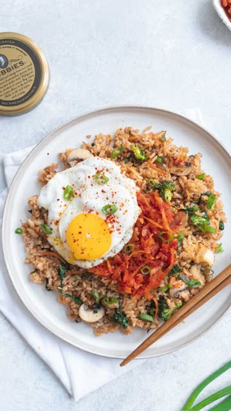 Sauerkraut Fried Rice With Egg And Scallions