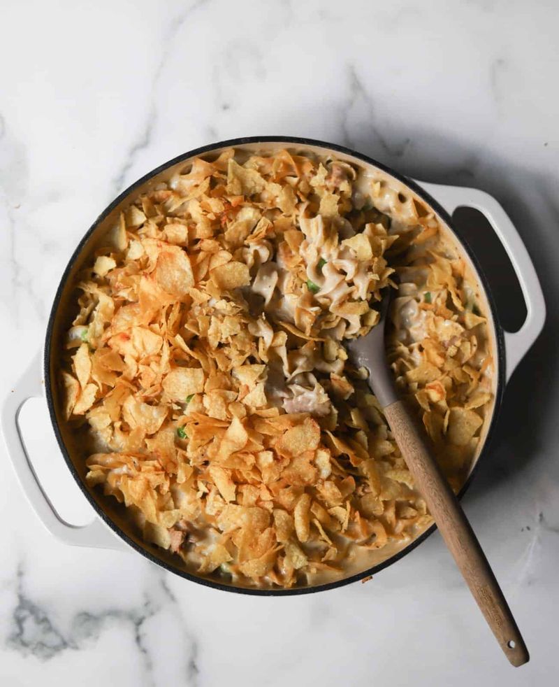 Tuna And Potato Noodle Bake