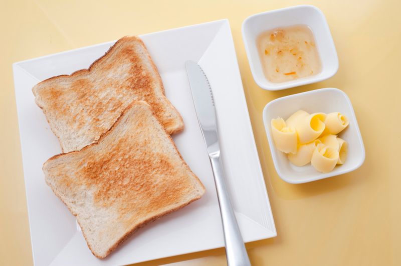 White Toast With Butter