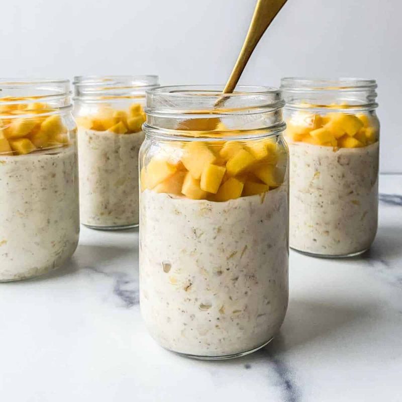 Overnight Mango Lassi Oats