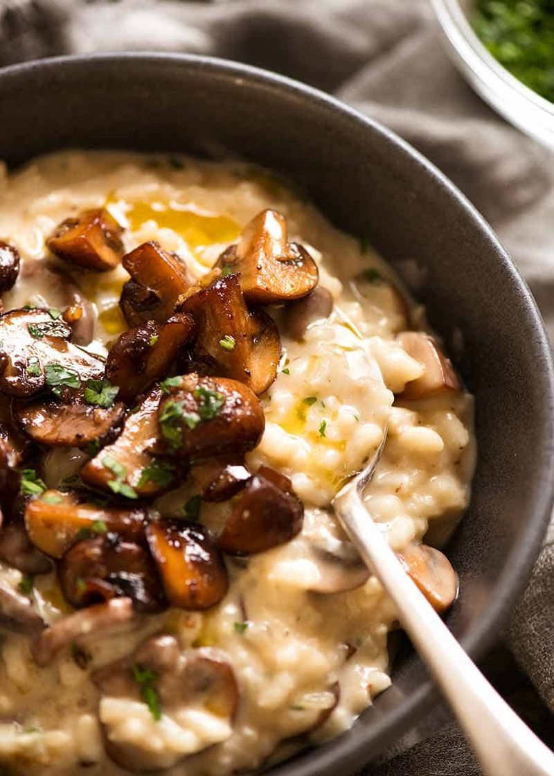 Blue Cheese And Mushroom Risotto