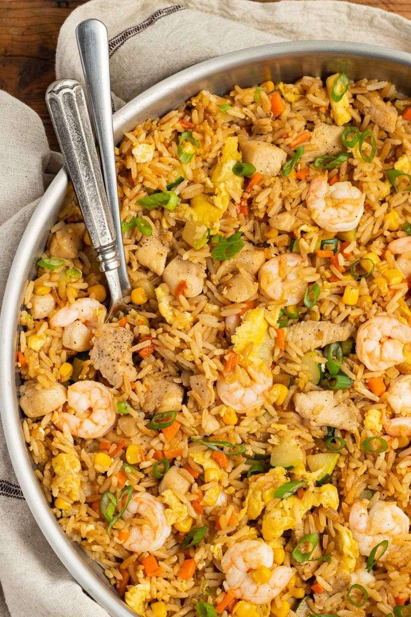 Fried Rice With Shrimp Or Chicken