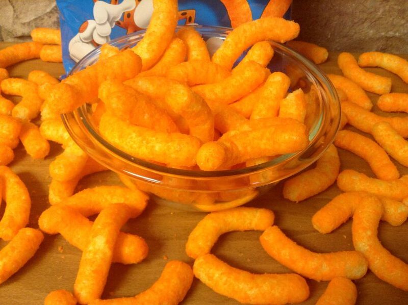 Cheese Puffs Colored With Yellow Dye 5