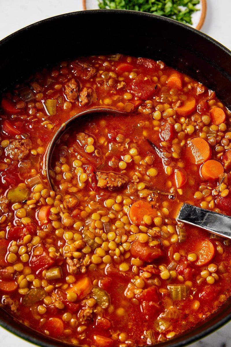 Hearty Lentil And Sausage Soup