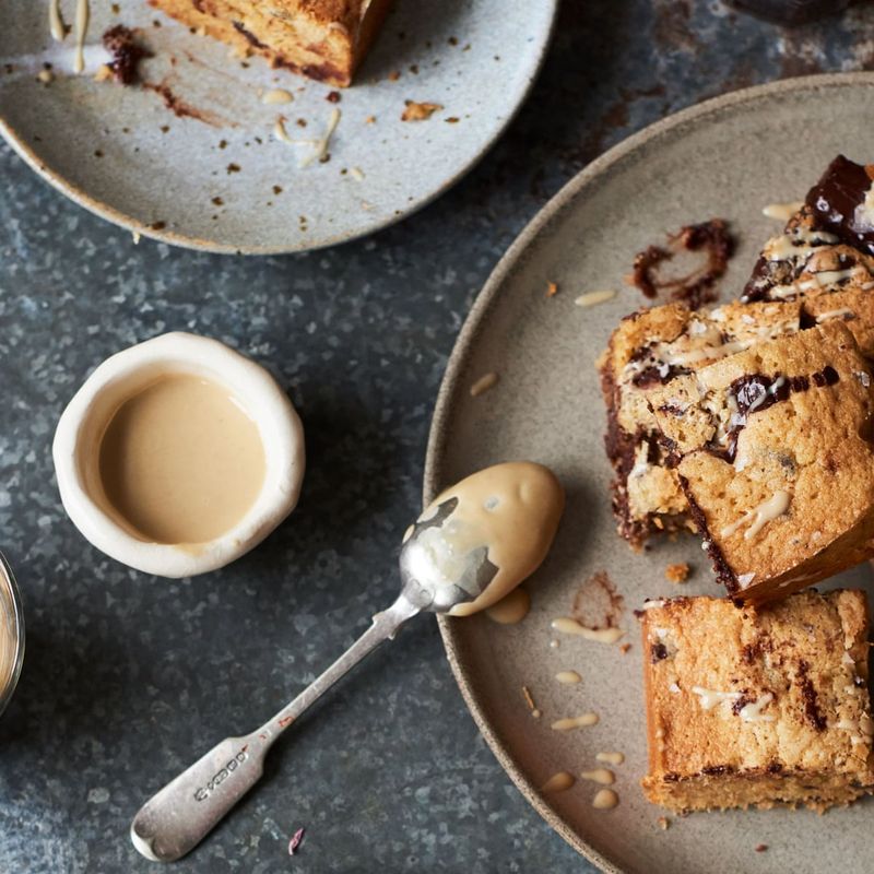 Viral-Worthy Chocolate Chunk Tahini Blondies