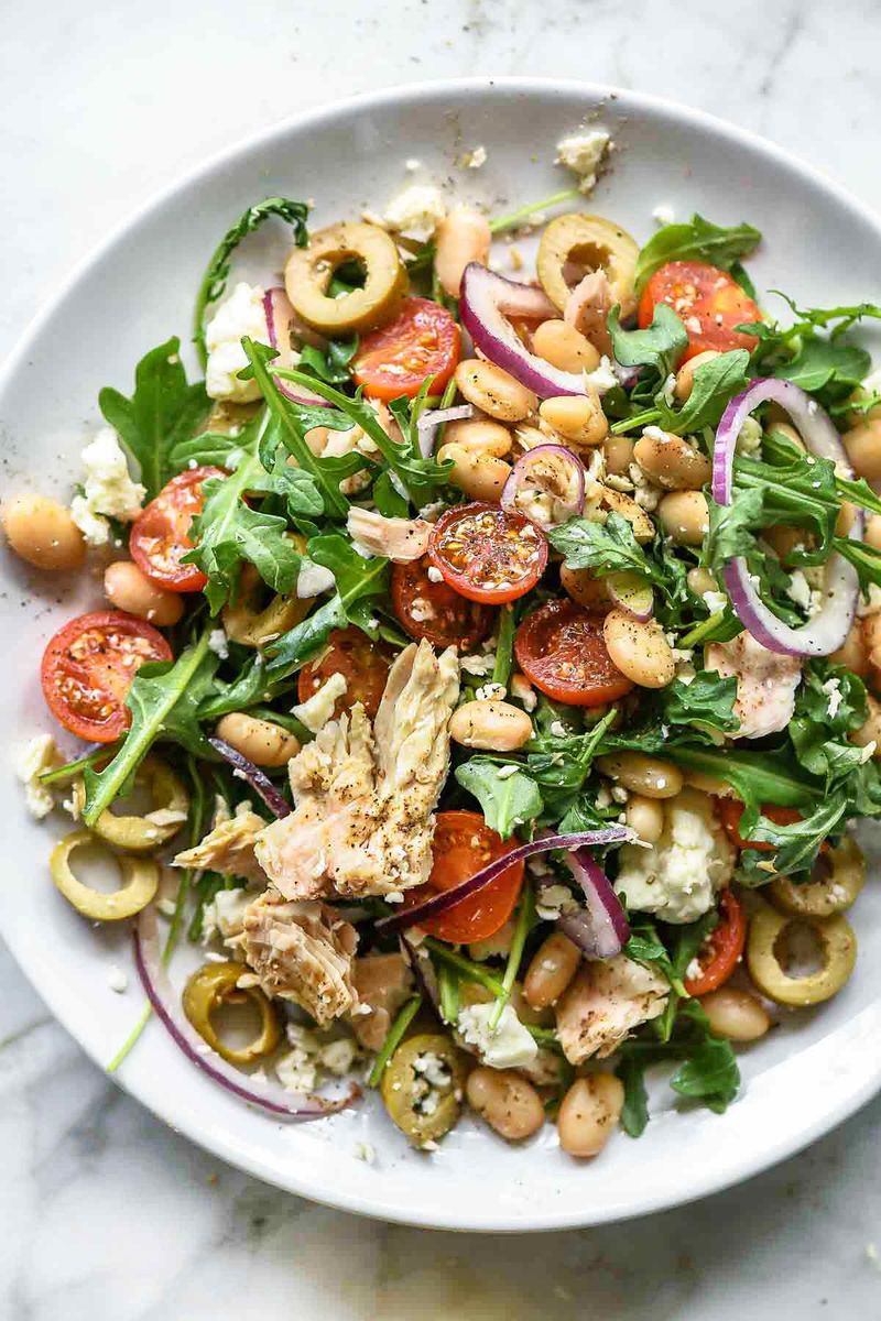 Mediterranean Tuna White Bean Salad