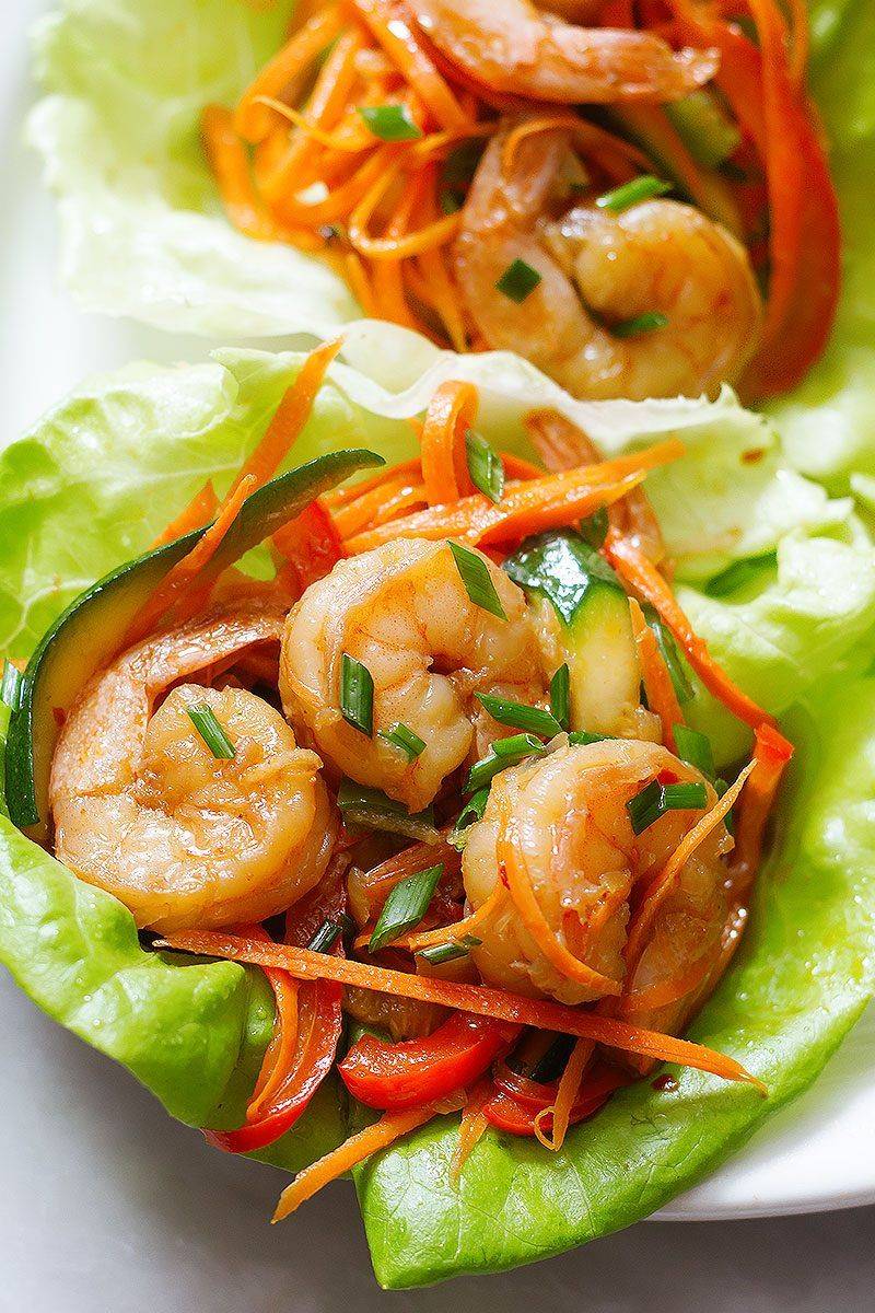 Crispy Shrimp Lettuce Wraps
