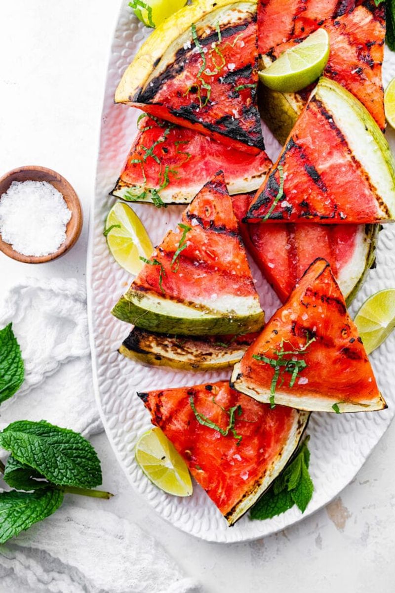 Grilled Watermelon Triangles With Feta
