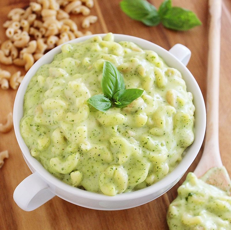 Pesto Spinach Mac & Cheese