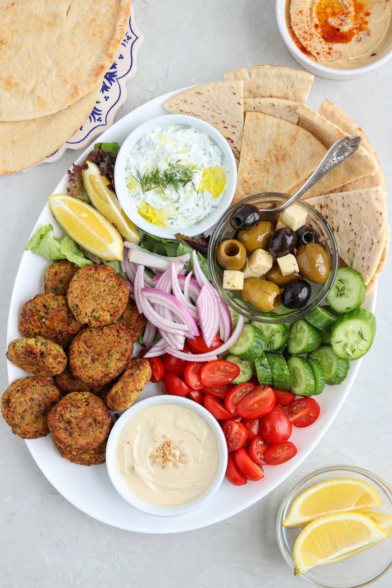 Falafel And Hummus Plate