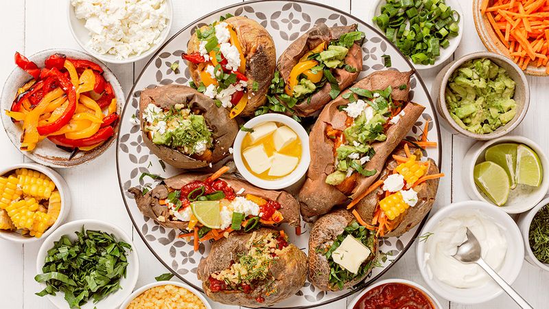 Microwave Baked Potato Bar