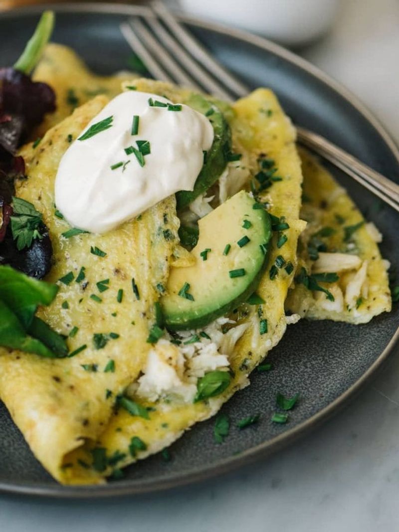 Crab Omelet With Fresh Herbs