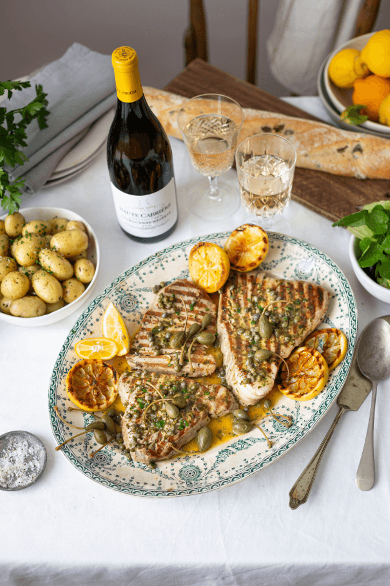 Lemon-Caper Butter Tuna
