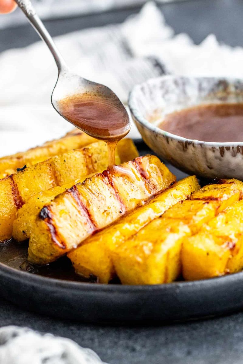 Pineapple Planks With Cinnamon-Honey Glaze