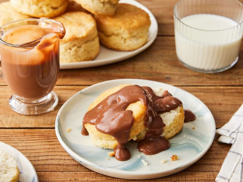 Chocolate Gravy And Biscuits