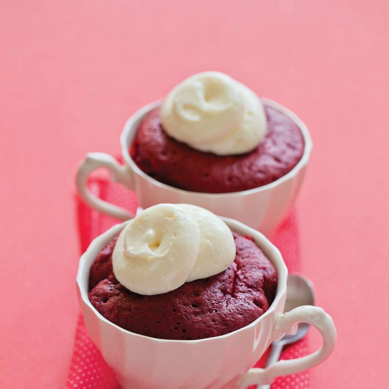 Red Velvet Mug Cakes