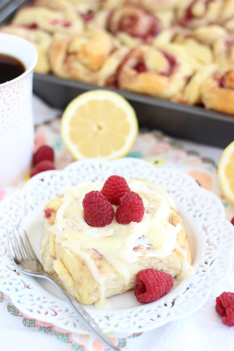 Lemon Raspberry Sweet Rolls