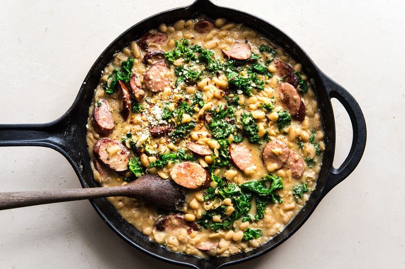 White Bean And Sausage Skillet