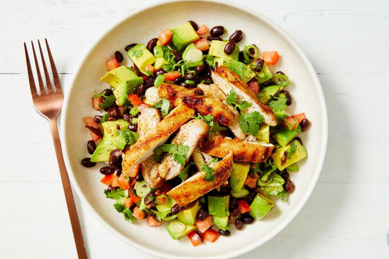 Grilled Chicken Salad With Avocado And Black Beans