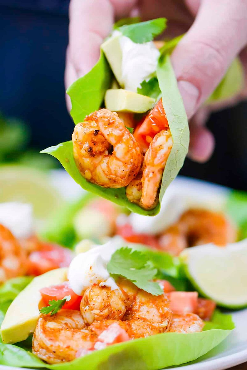 Shrimp And Avocado Lettuce Cups