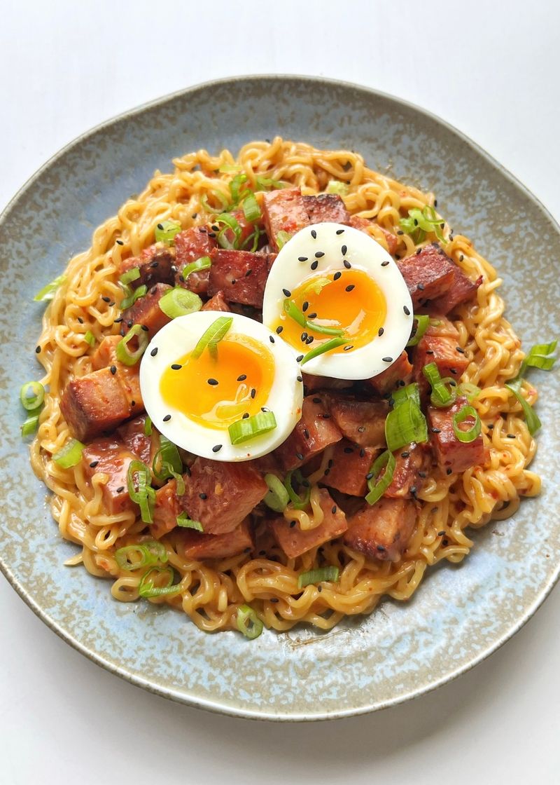 Spam Ramen Noodle Bowl