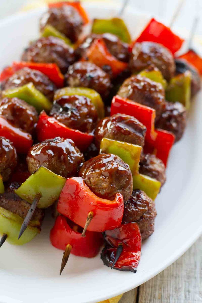Sweet And Sour Spam Skewers
