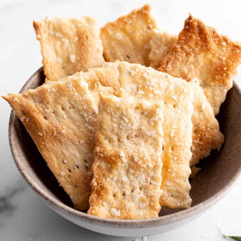 Fizzy Sourdough Crackers