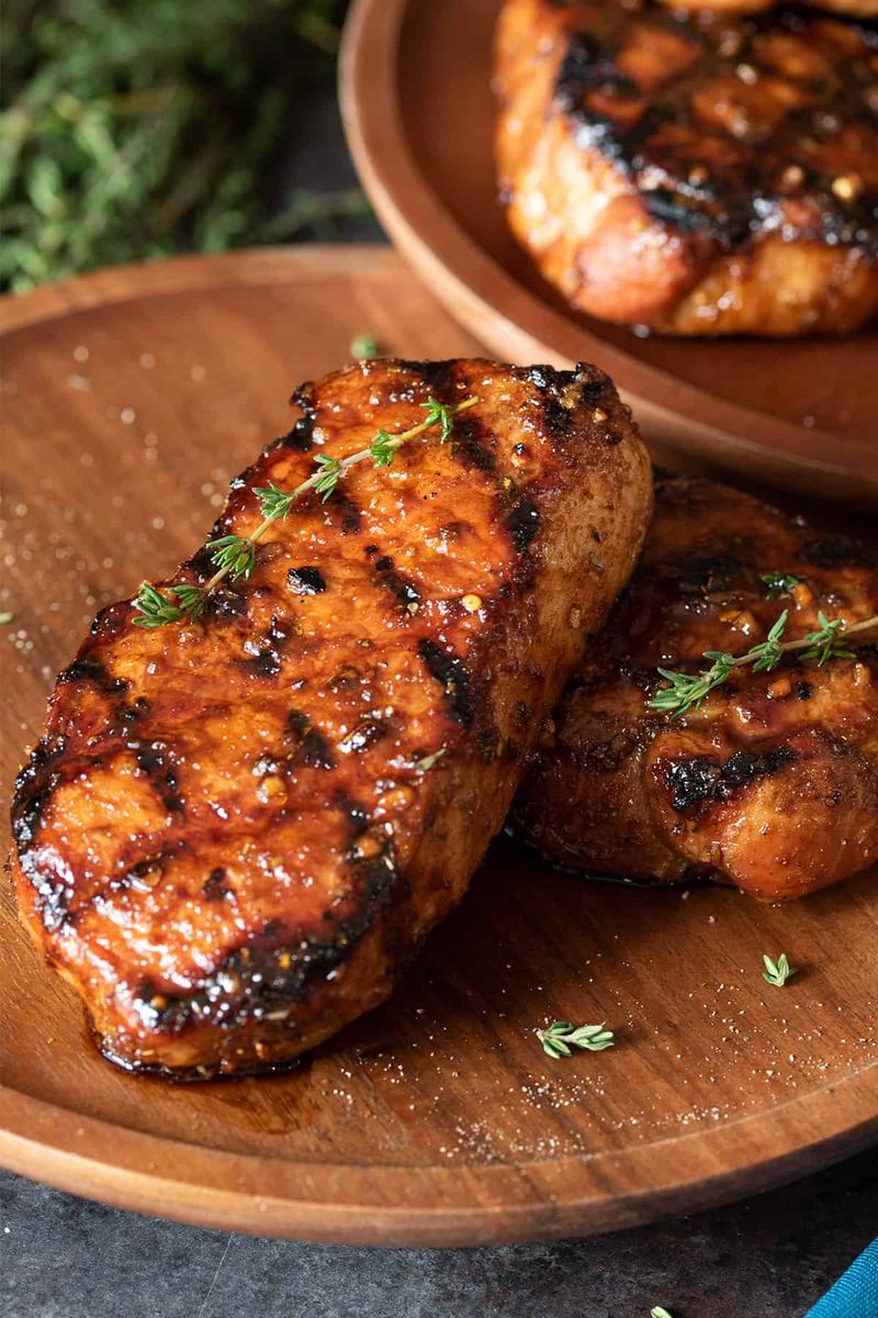 Maple Mustard Grilled Pork Chops