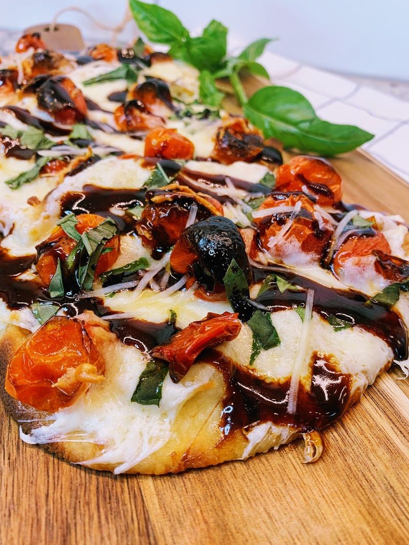 Caprese Pizza With Balsamic Drizzle