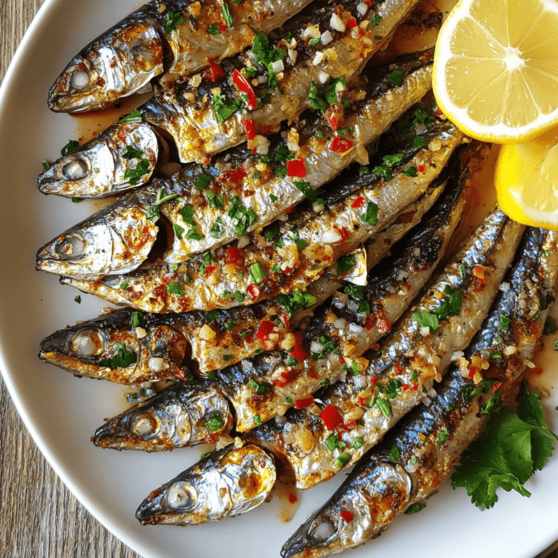 Lemon-Garlic Grilled Sardines