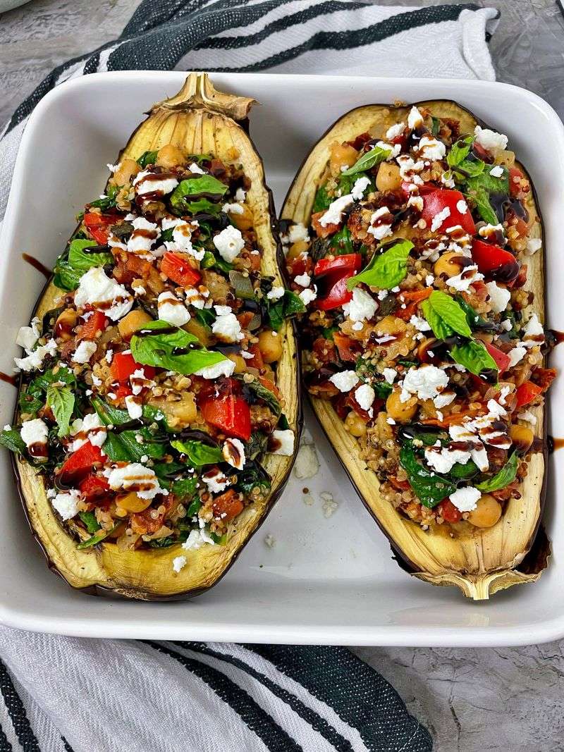 Mediterranean Stuffed Eggplant