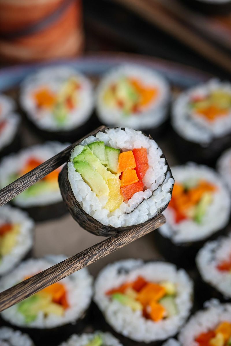 Rainbow Veggie Sushi Rolls