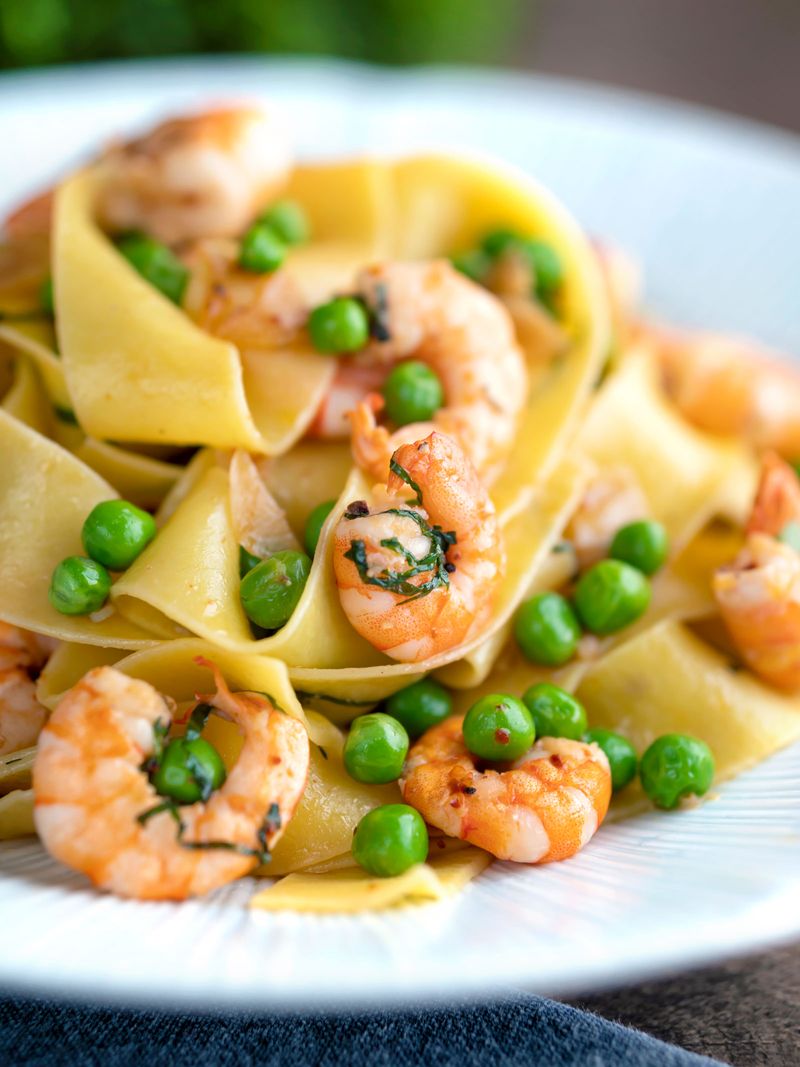 Pea And Prawn Pasta