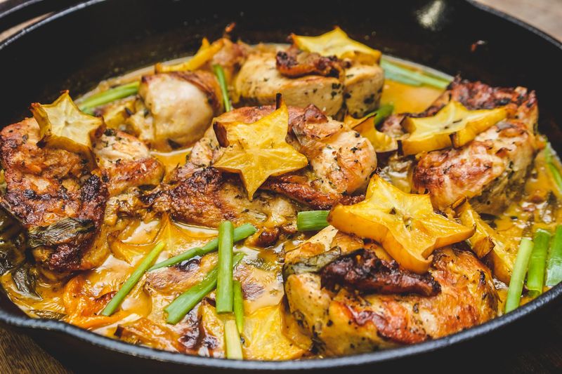 Star Fruit and Chicken Stir Fry