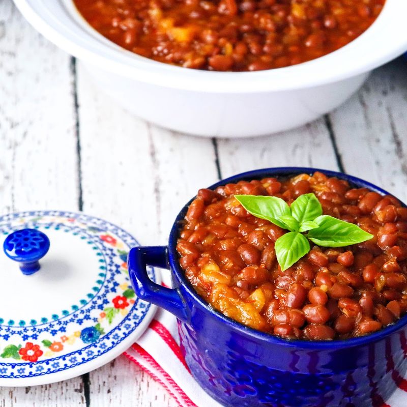 Pineapple-Bourbon Baked Beans