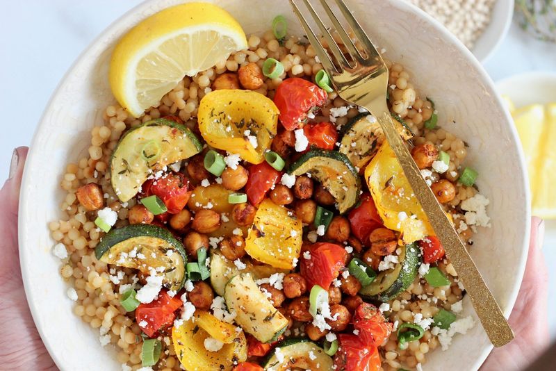 Instant Couscous With Chickpeas And Lemon