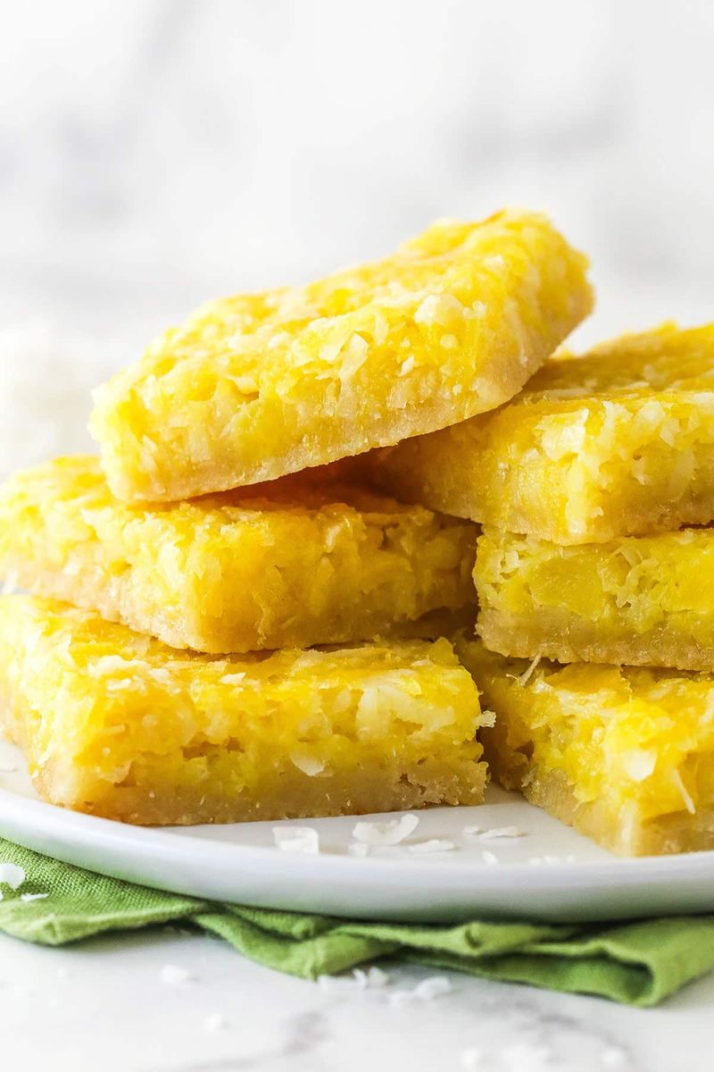 Pineapple Coconut Cloud Bars