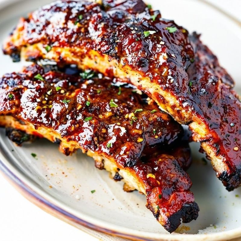 Strawberry-Sriracha Glazed Ribs