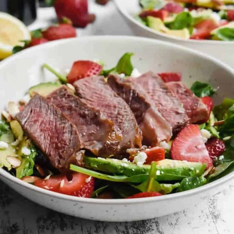 Strawberry Balsamic Steak Salad