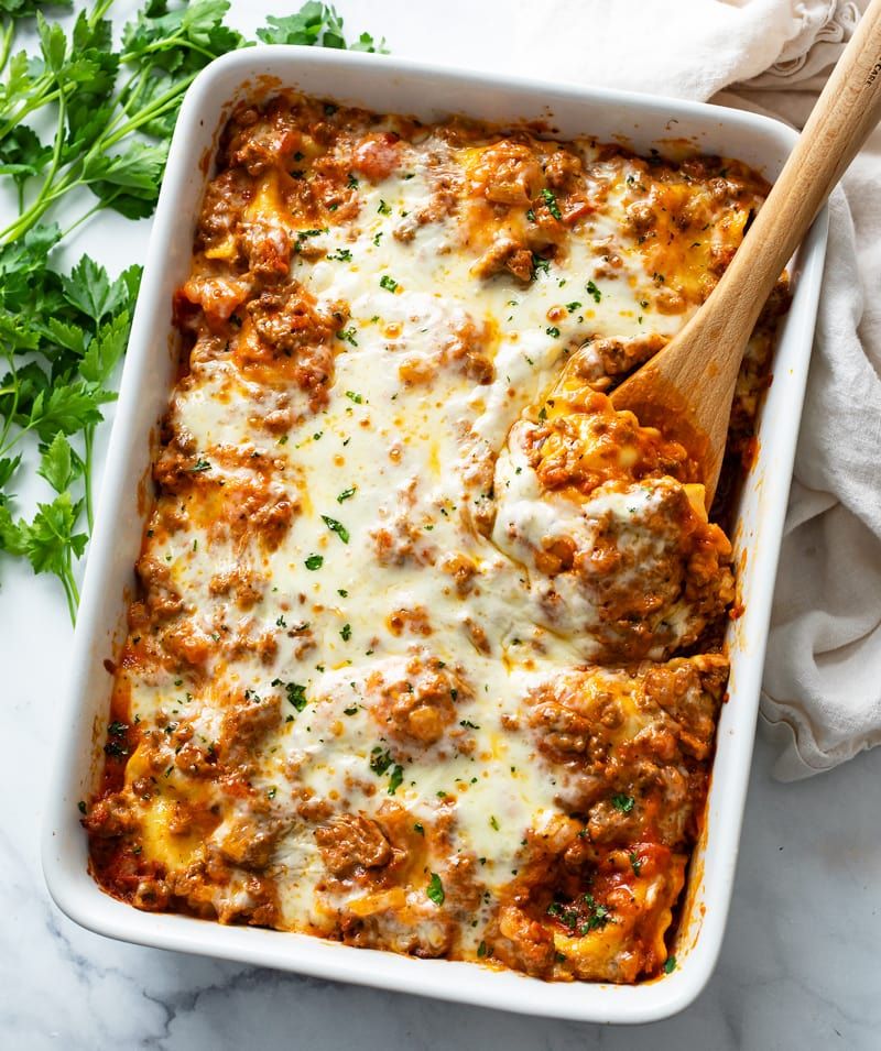 Frozen Ravioli Bake