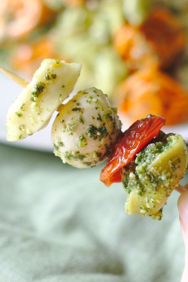 Pesto Tortellini Skewers