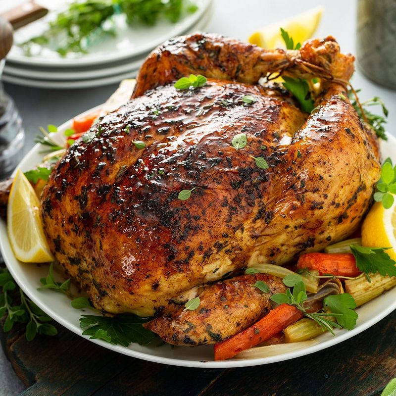 Roast Chicken With Herb Butter
