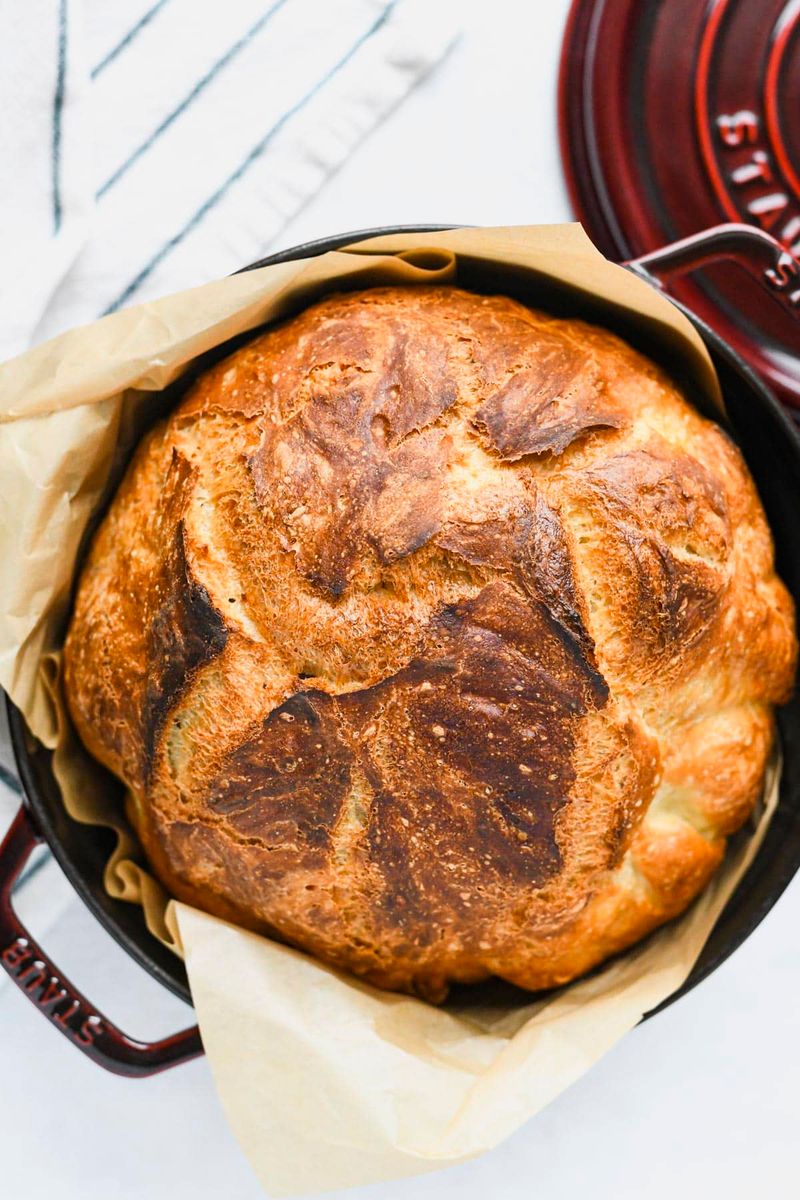 No-Knead Crusty Dutch Oven Bread