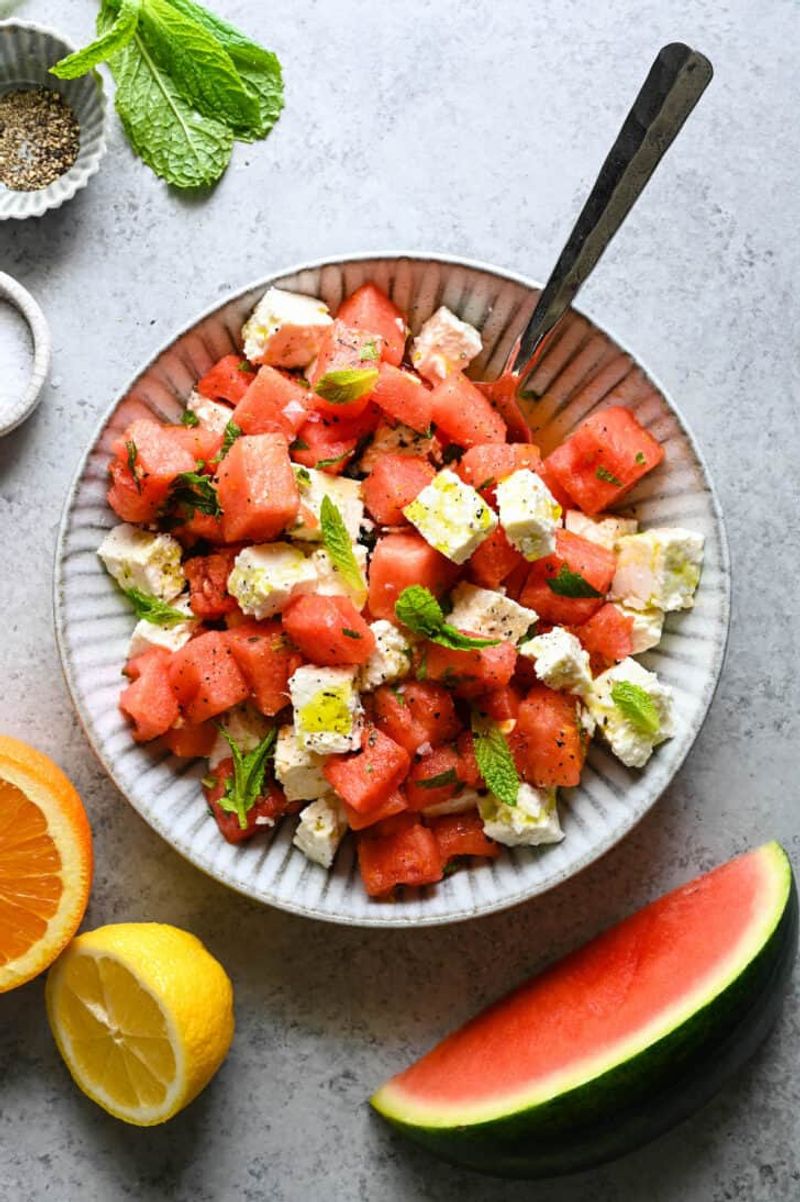 Watermelon, Feta & Mint Salad