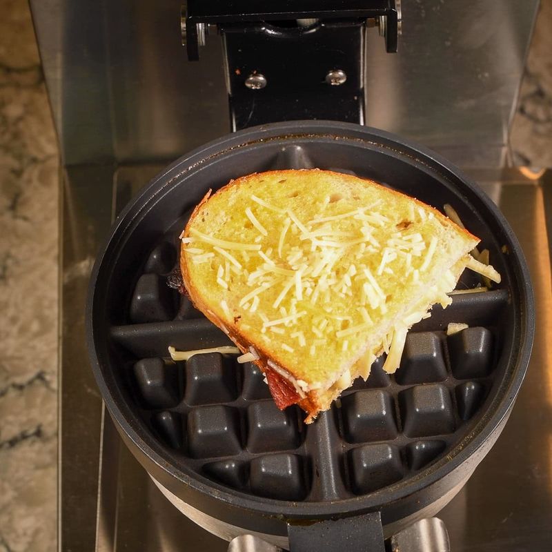 Waffle Iron Grilled Cheese