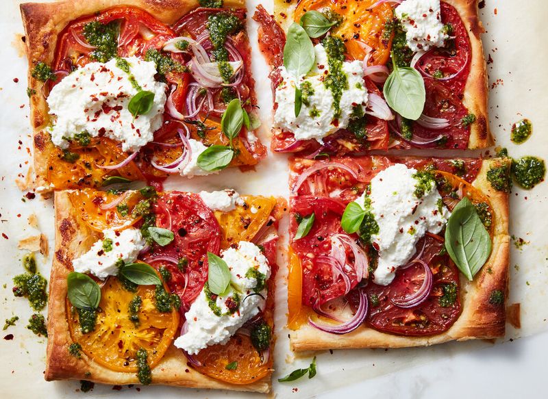 Pesto Ricotta Flatbread