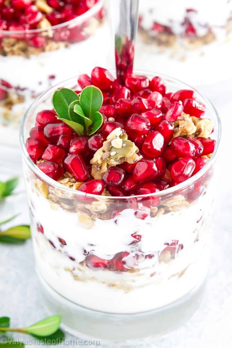 Sunrise Pomegranate Yogurt Parfait