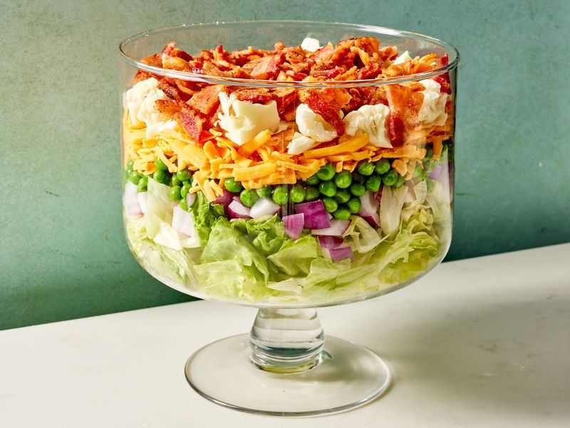 Make-Ahead Hearty Six-Layer Salad