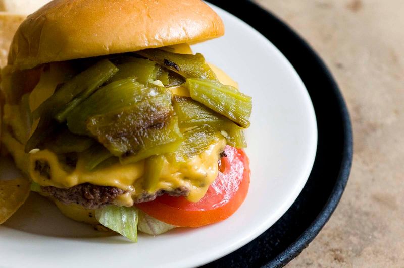 Green Chile Cheeseburger