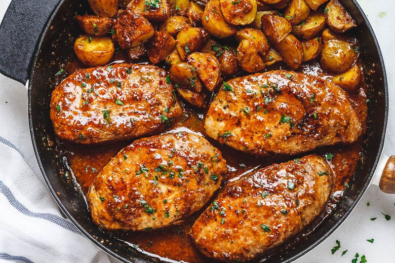 Honey Mustard Pork Chops With Carrots